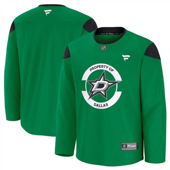 Men%27s Dallas Stars Green 2024-25 Team Practice Stitched Hockey Jersey Dzhi